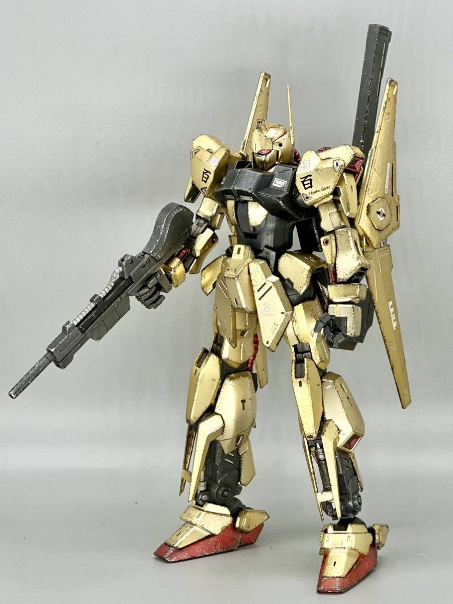 MG 1/100 百式 Ver.2.0 改修 塗装済 ガンプラ 完成品 バンダイ ウェザリング加工の画像1