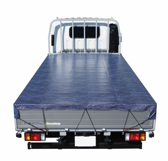 トラックシート 南栄工業 トラック用荷台シート TS-40 ブルーインディゴデニム 260×445cm PVCターポリン ゴムバンド付き [代引き可]_画像5