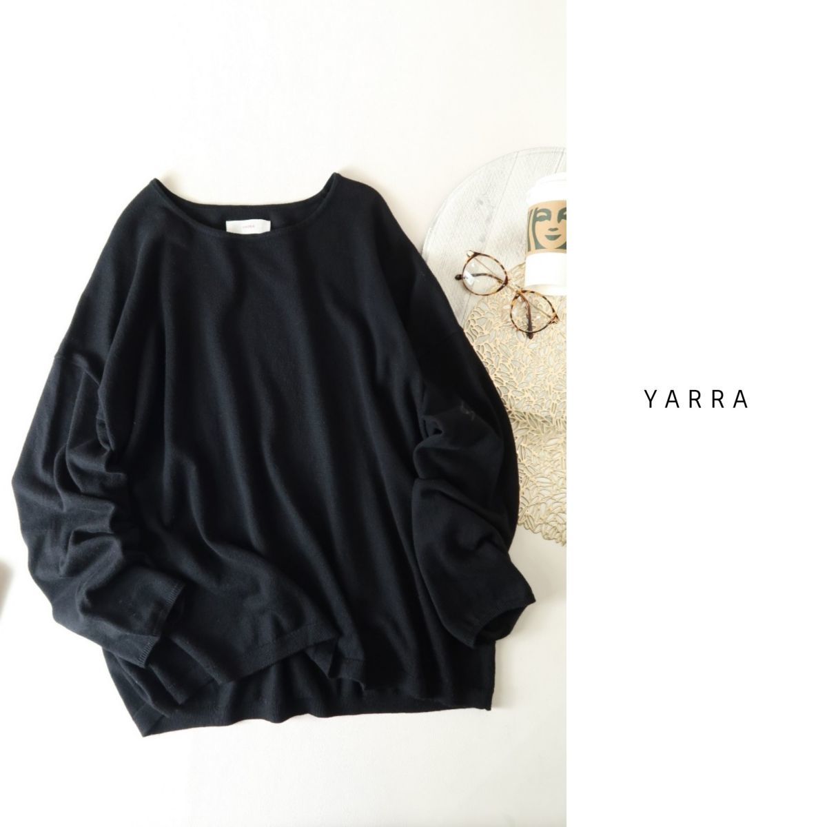 百貨店購入/ヤラ YARRA☆洗える カシミヤ混ニットプルオーバー フリーサイズ☆M-B 1250_画像1