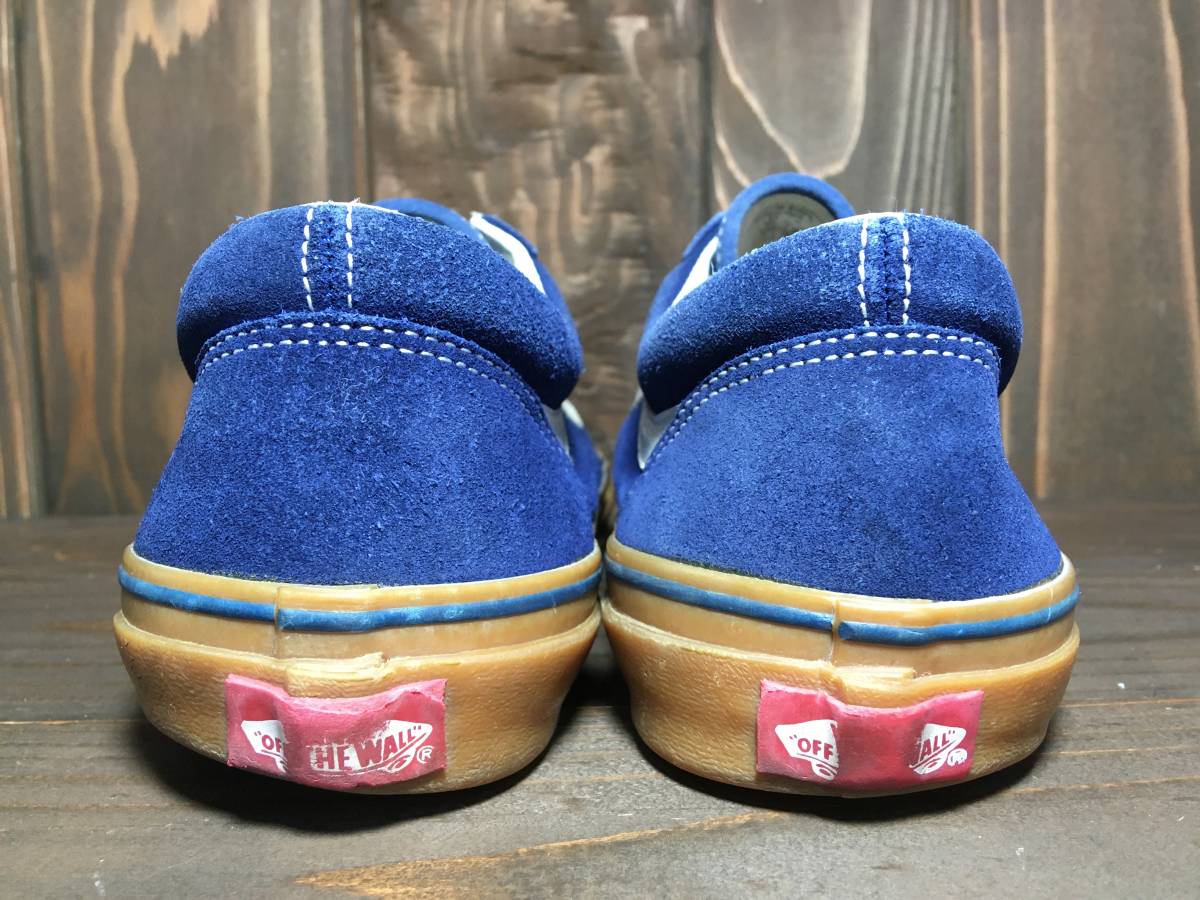 ★VANS バンズ 国内企画 OLD SKOOL オールドスクール スエード ガムソール 青×白 29.0ｃm Used 検 SK8 スリッポン WIND AND SEA_画像5