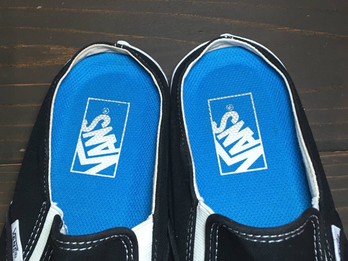 ★VANS バンズ 国内企画 slip on スリッポン MULE ミュール 黒×白 26.5cm 美品 Used 検 SK8 オールドスクール サンダル クロッグ_画像7