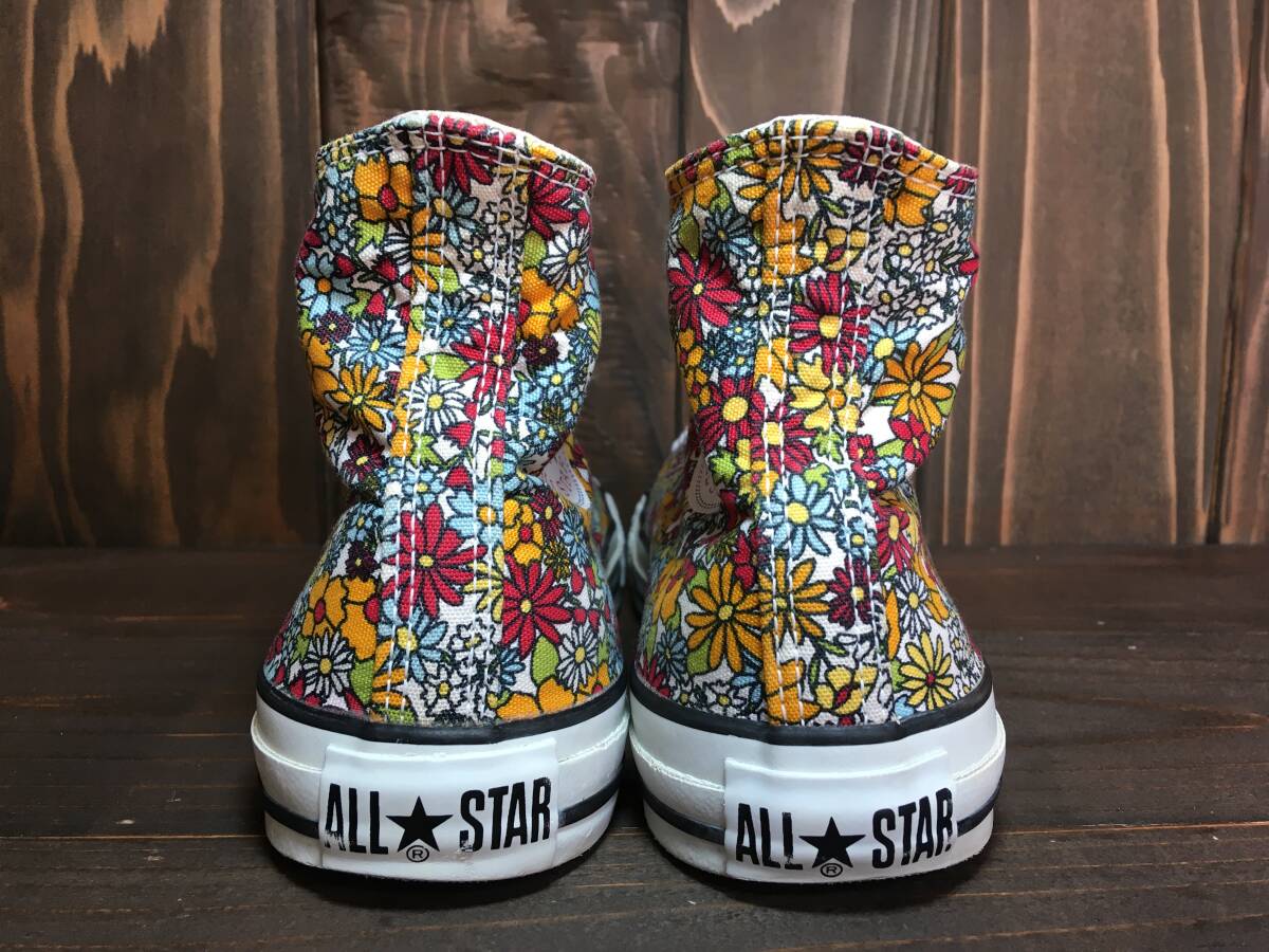 ★CONVERSE コンバース ALL STAR オールスター HI 白 花柄 フラワー 26.5cm Used 検 ローカット スケートボーディング チャック テイラー_画像5