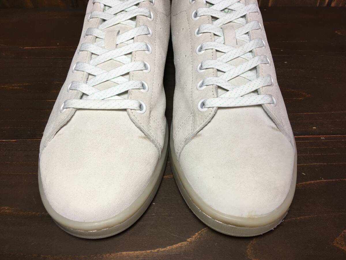 ★アディダス adidas スタンスミス Stan Smith スエード ライト グレー×緑 2020年製 29.0cm Used 検 シンプル スニーカー スーパースター _画像4