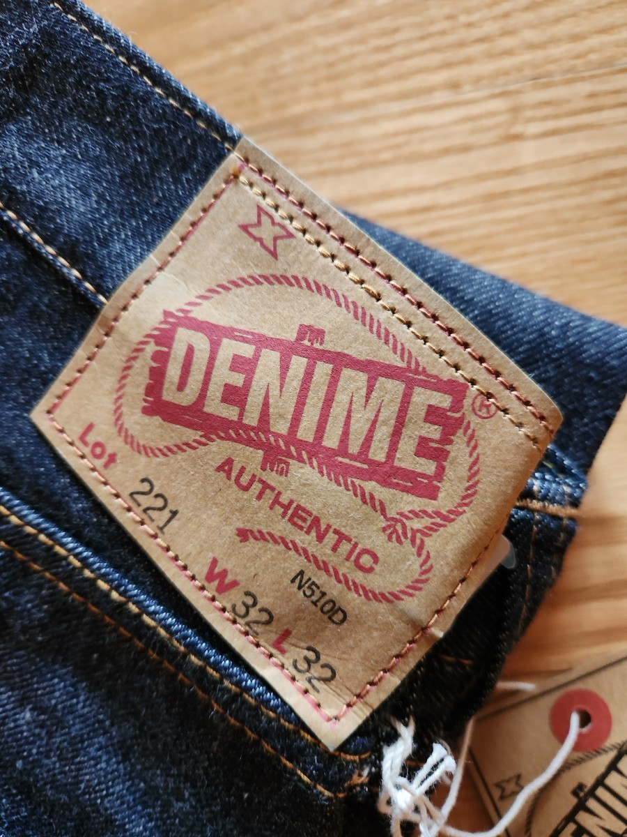  новый продукт включая доставку *DENIME 221 BIG-E MODEL джинсы Denime INDIGO не мытье WAREHOUSE производства W32