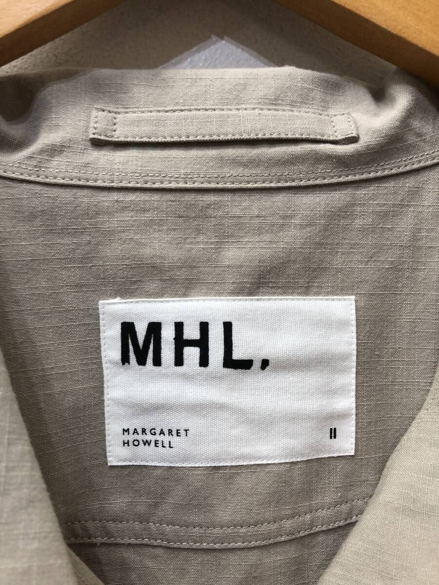 873☆MHL エムエイチエル☆マーガレットハウエル☆プルオーバー シャツ【２】ベージュ_画像6