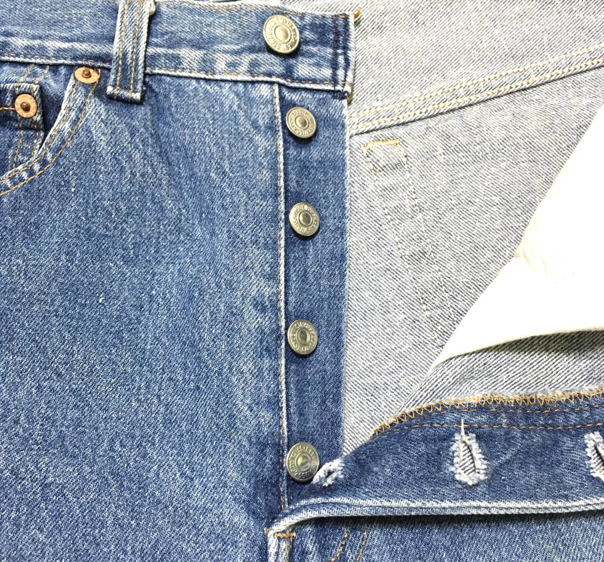 希少 90's USA製 Levi's 501XX W33 赤文字 BLUE アイスブルー コーンミルズ_画像6