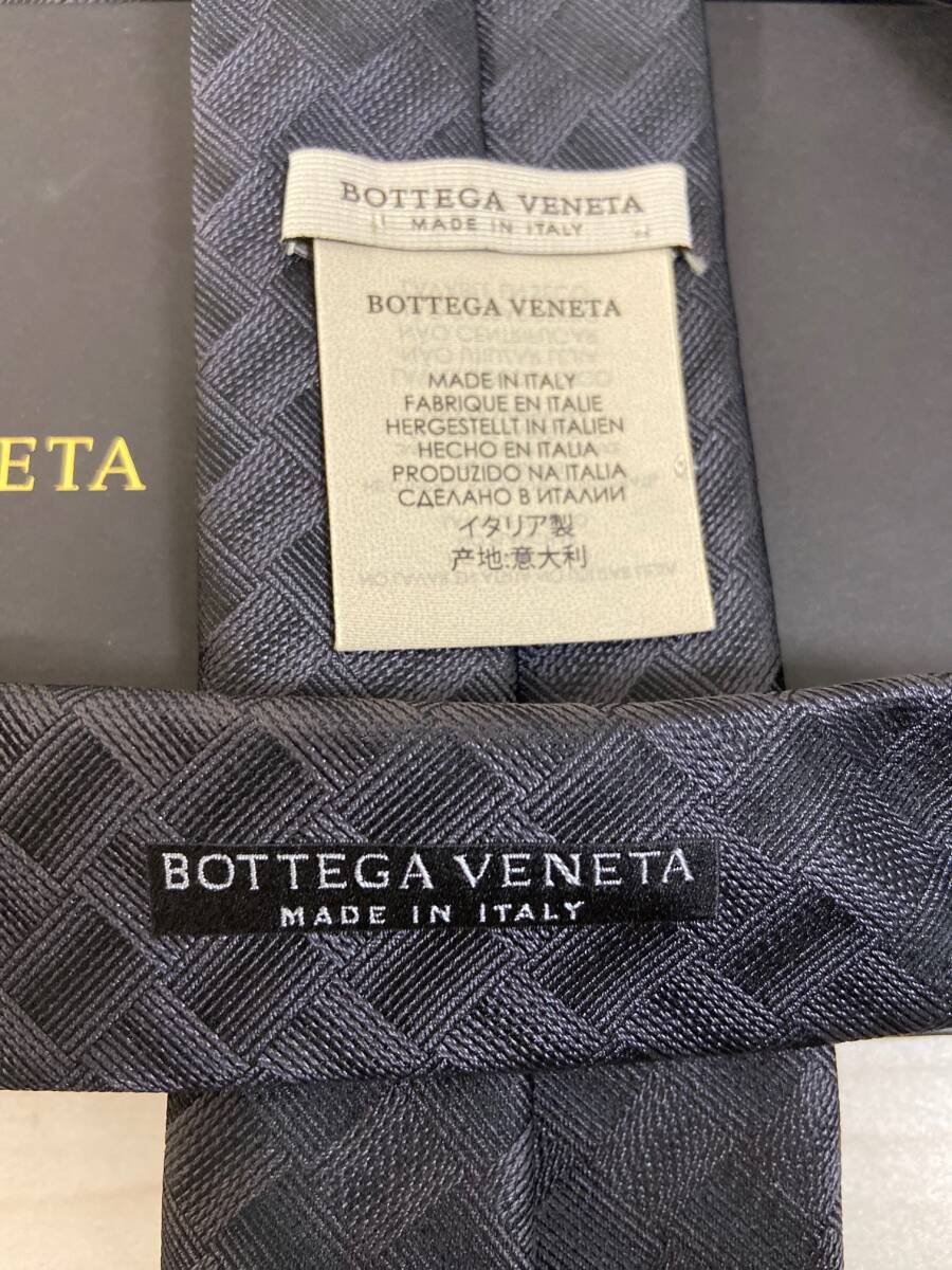 【新品未使用】【箱・紙袋付】BOTTEGA VENETA made in italy ボッテガヴェネタ ネクタイ ダークグレー_画像5