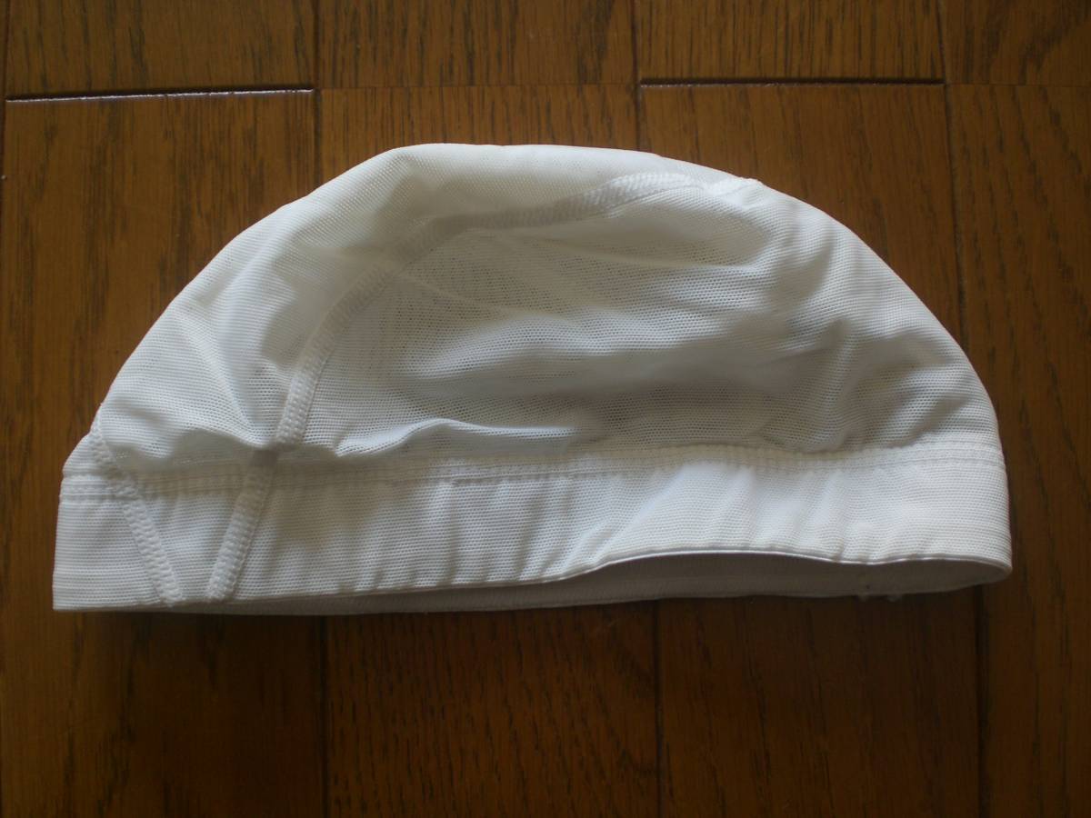 ４　水着　スイミングウェア　水泳帽子　スイミングキャップ　子供用　白　Mサイズ　eco_画像1