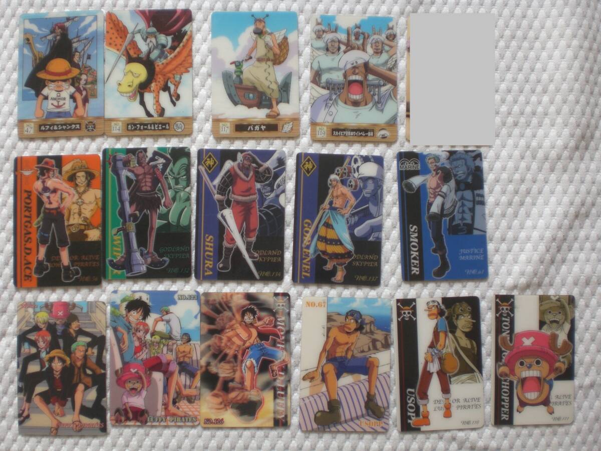 ５　ONE PIECE ワンピース カード トレカ ルフィ ゾロ サンジ チョッパー ウソップ　15枚set_画像1