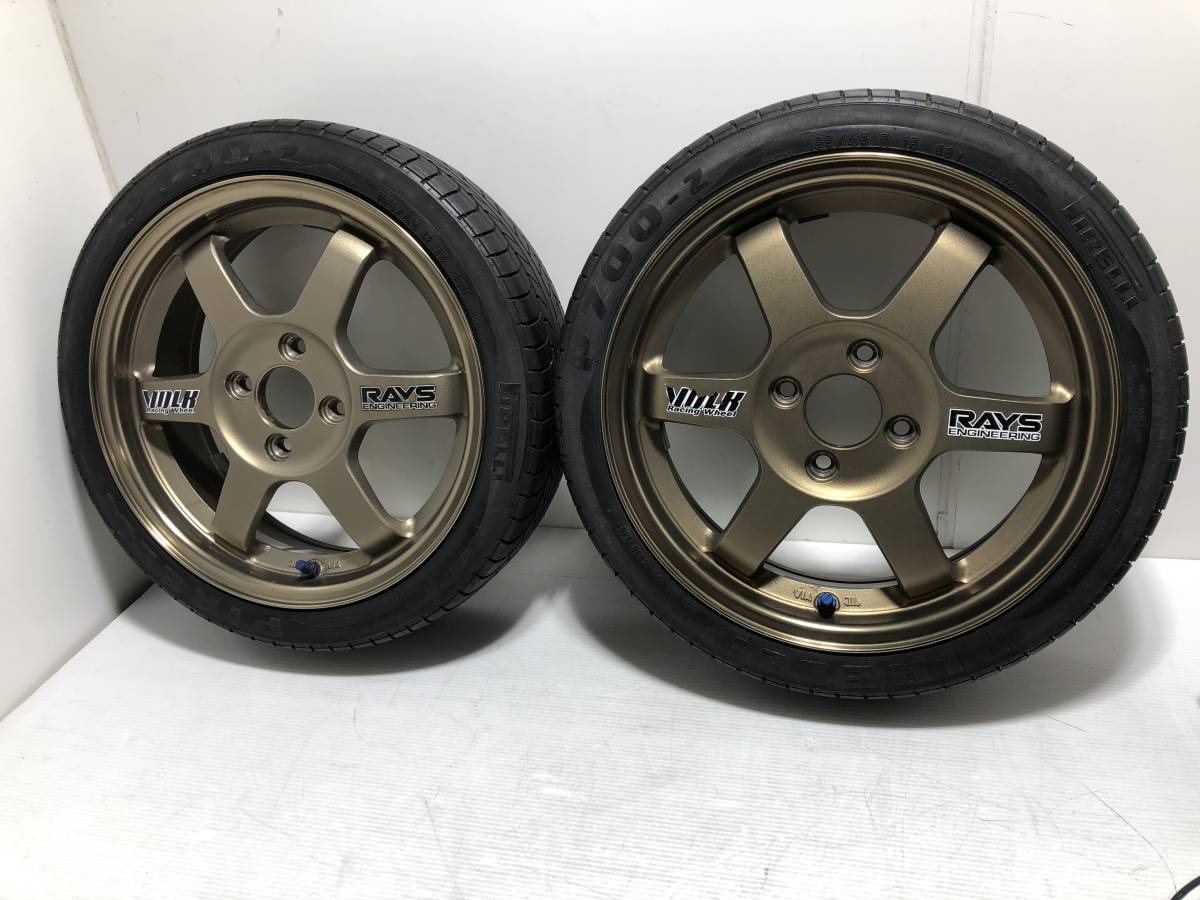 120141◆RAYS　VOLKRACING　Wheel　4穴　15インチ　165/45　R 15　68V　P700-Z　15×5　1/2　JJ【写真追加あり】◆_画像1