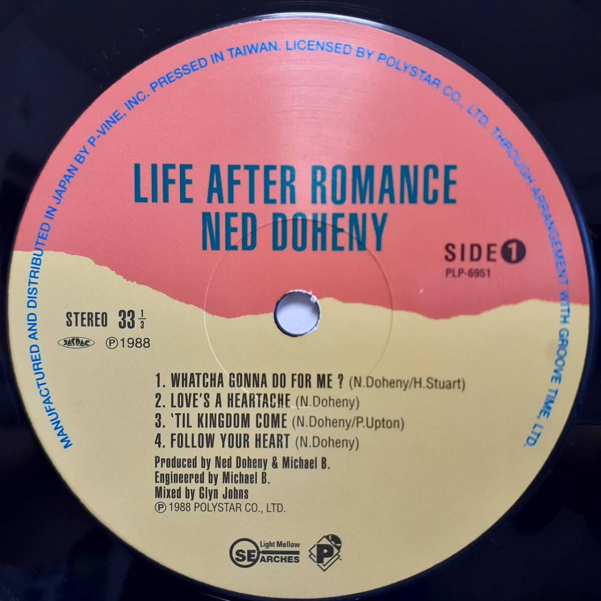 レア限定盤 日本盤LP帯付き Ned Doheny / Life After Romance 2019年 P-VINE RLP-6951 ネッド・ドヒニー ライフ・アフター・ロマンス AOR_画像2