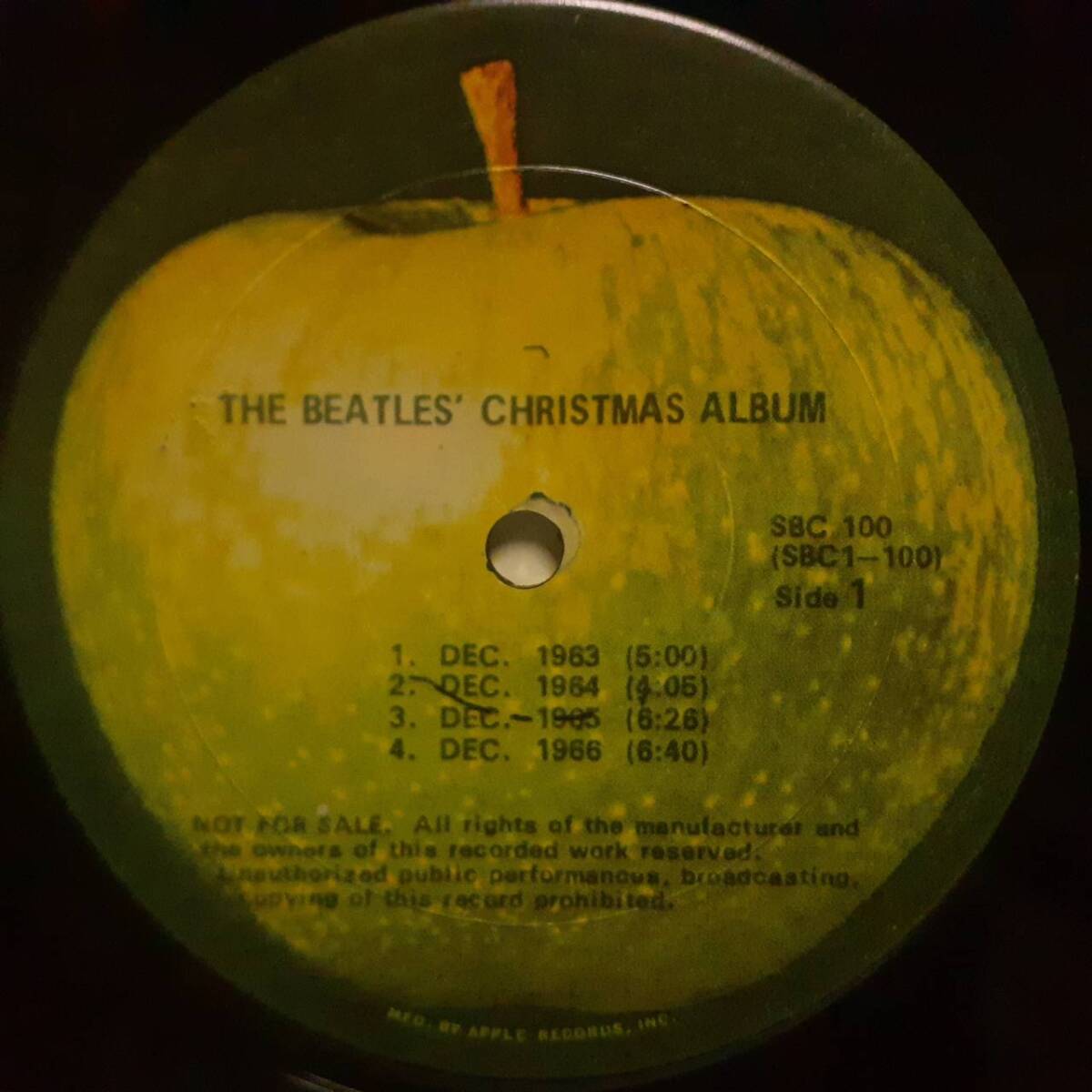 レア非売品PROMO米APPLE盤LP！マト枝A終わり！Beatles / Christmas Album1970年代プレス？SBC 100 ビートルズ クリスマス John Lennonの画像2