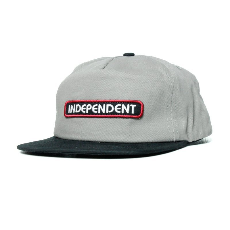 セール SALE 新品 INDEPENDENT インディペンデント 帽子 キャップ スナップバック 5パネル トラッカー 灰黒 グレーブラック ツートン_画像1