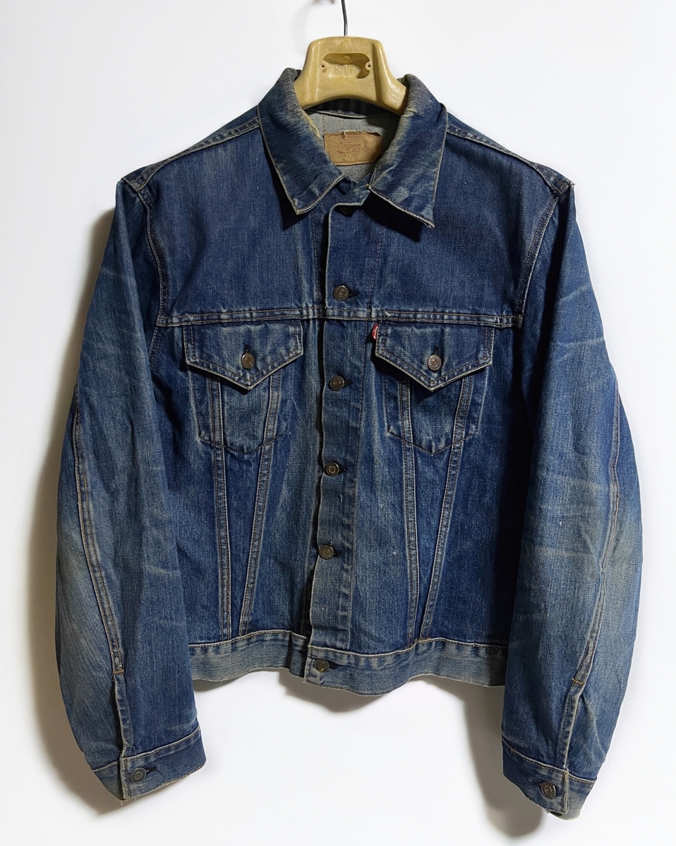 60s 超 ビッグサイズ BIGE 鬼ヒゲ LEVI’S 71205 デニムジャケット 48 50 BIG E ビッグE USA製 オリジナル ヴィンテージ 70505_画像1