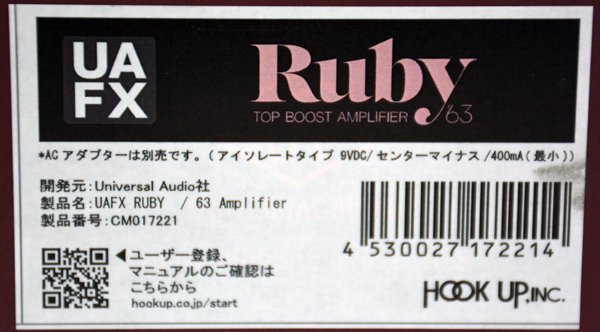 ★新品同様！Universal Audio ユニバーサルオーディオ UAFX Ruby '63 Top Boost Amplifier 元箱付！★_画像10