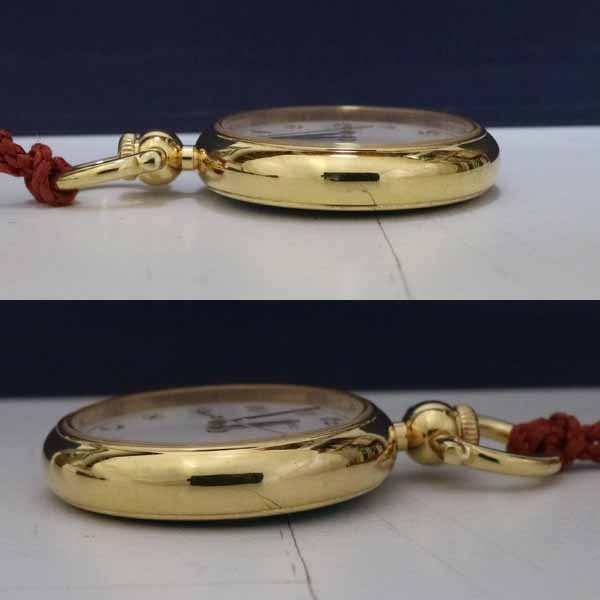 セイコー 小型懐中時計 クオーツ 7N01-6010 金色  の画像4