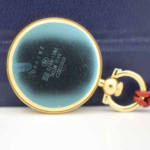 セイコー 小型懐中時計 クオーツ 7N01-6010 金色  の画像3