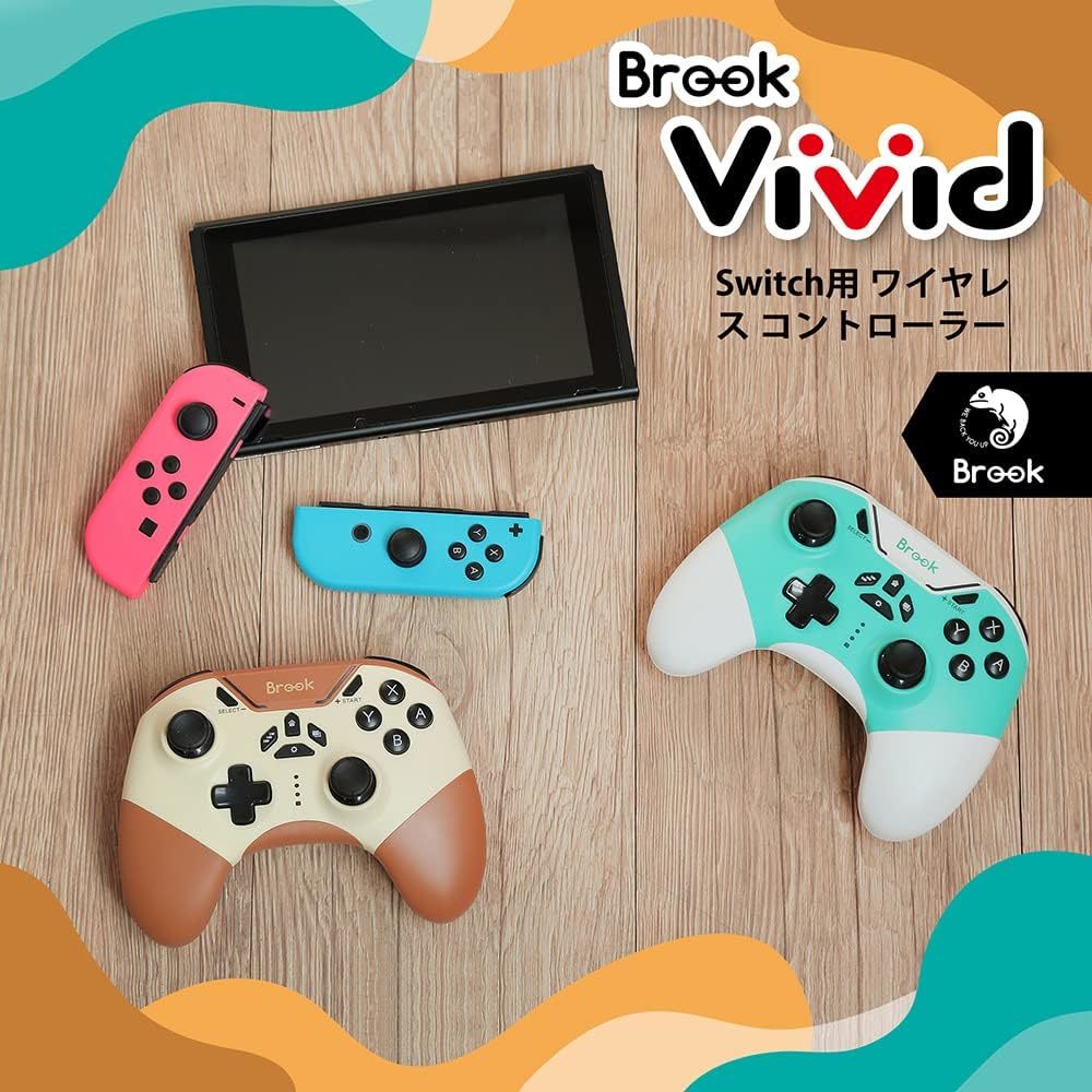 Brook Vivid Switch Android iOS PC 用 ワイヤレス コントローラー Bluetooth無線 背面ボタン 6軸ジャイロセンサー 連射 マクロ 振動 YL_画像7