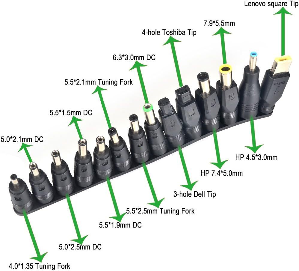 DCジャック 変換 35種 ノートパソコン 電源アダプタ 最大電圧36V/5A 外径/内径 5.5mm/2.1mm DCプラグ コネクタ (3875_画像3