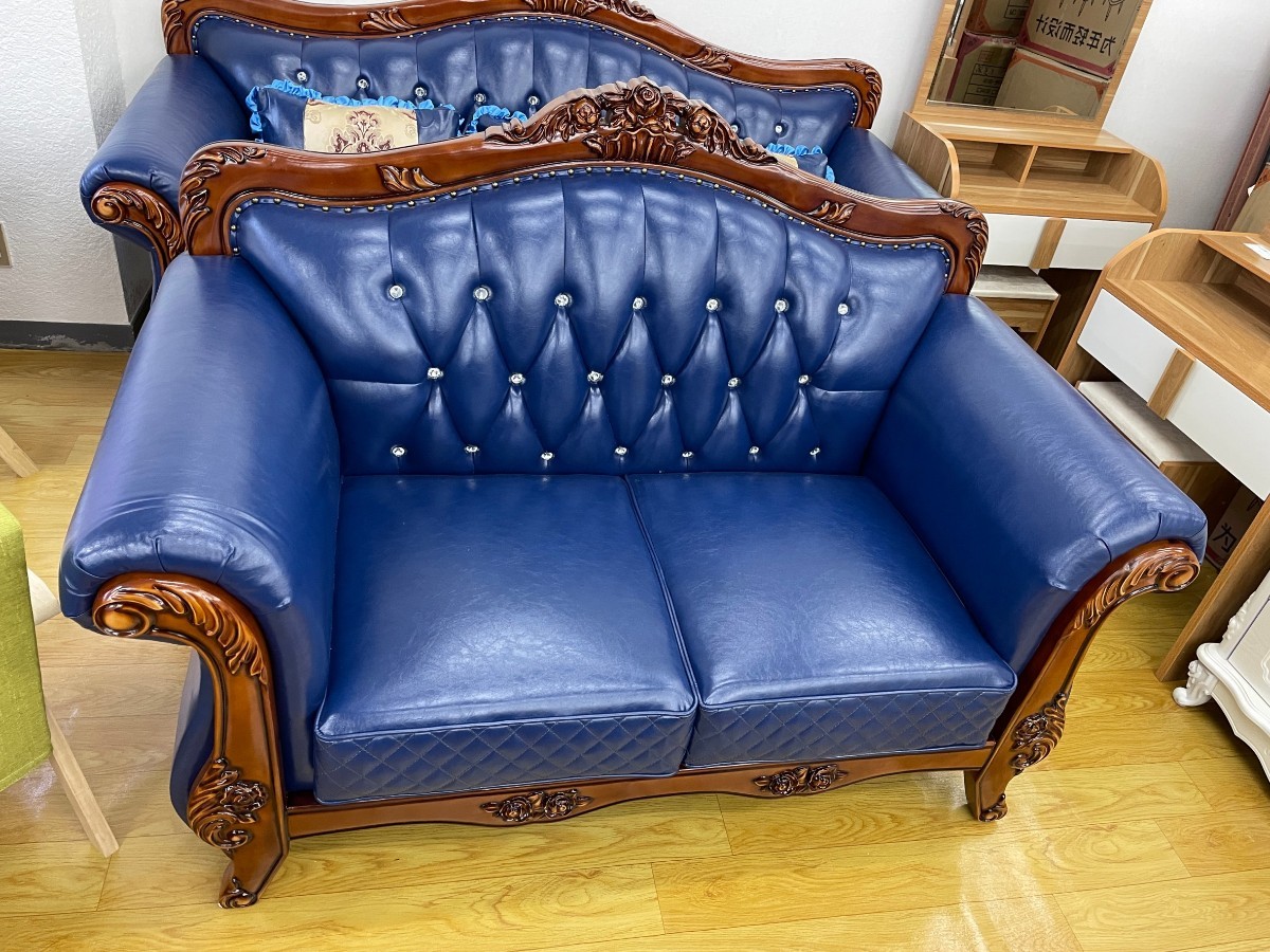 kk】2人掛け 新品 ヨーロッパスタイル レザーソファ kk】2人掛け 新品 ヨーロッパスタイル レザーソファ