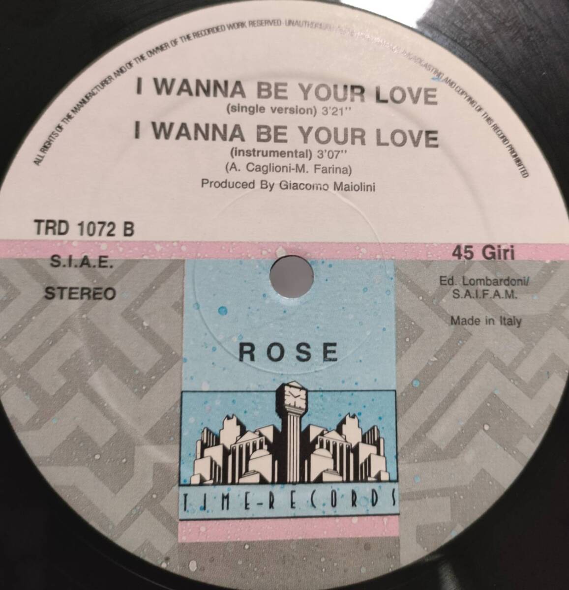 試聴 ITALIA盤 オリジナル ユーロ名盤 ★ ROSE / I WANNA BE YOUR LOVE ☆ ③の画像4