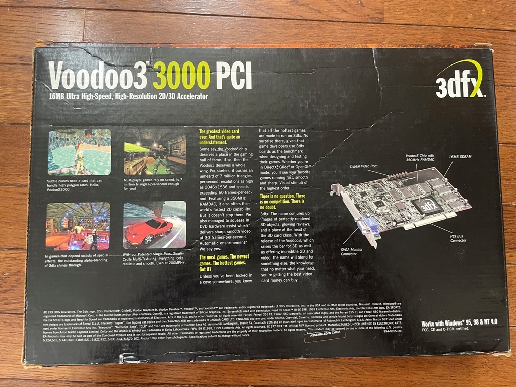 3dfx　VooDoo3 3000 PCI　付属品無し　送料無料_画像2