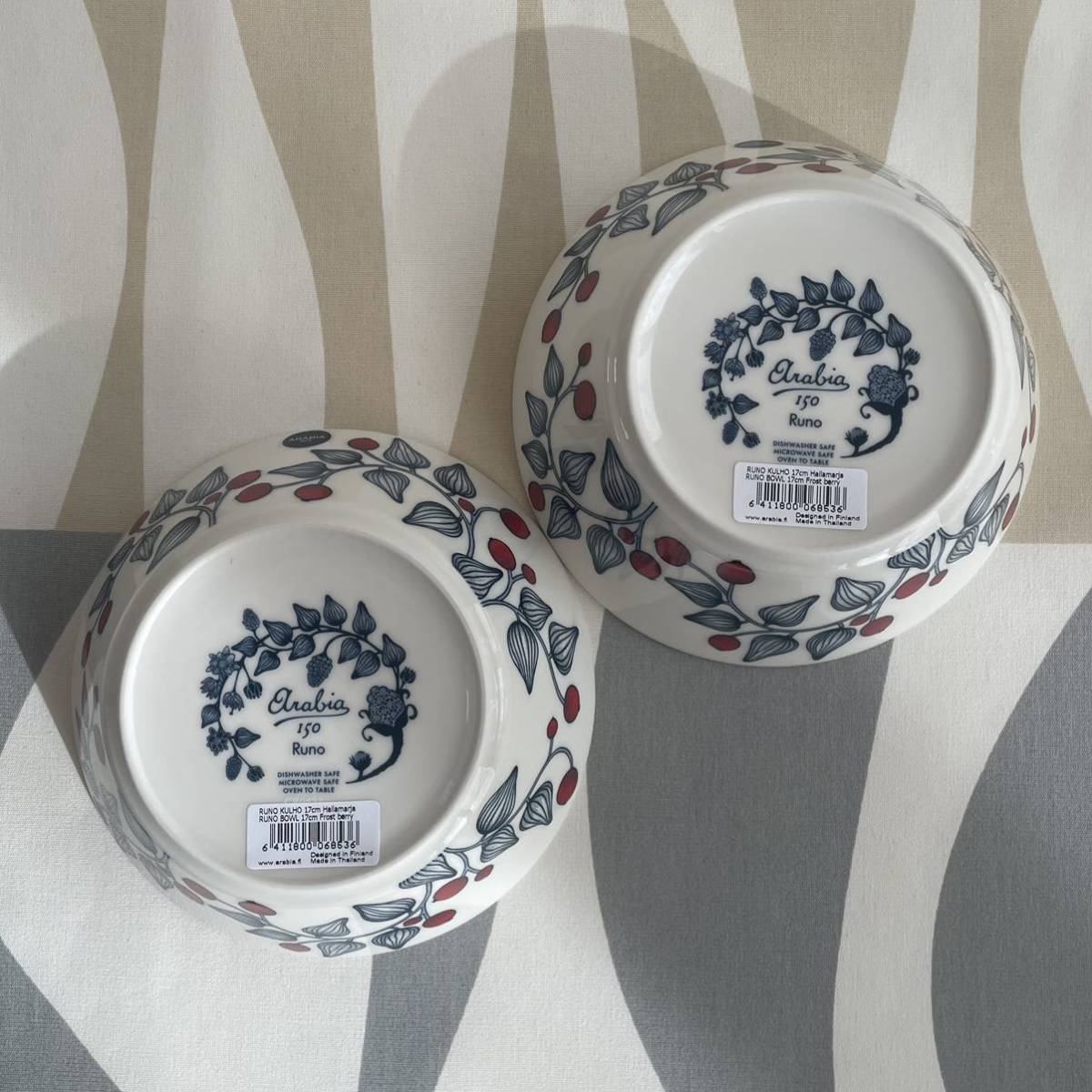 新品 2個セット 150周年 バックスタンプ ARABIA Runo Frost 新品 2個セット 150周年 バックスタンプ ARABIA Runo Frost