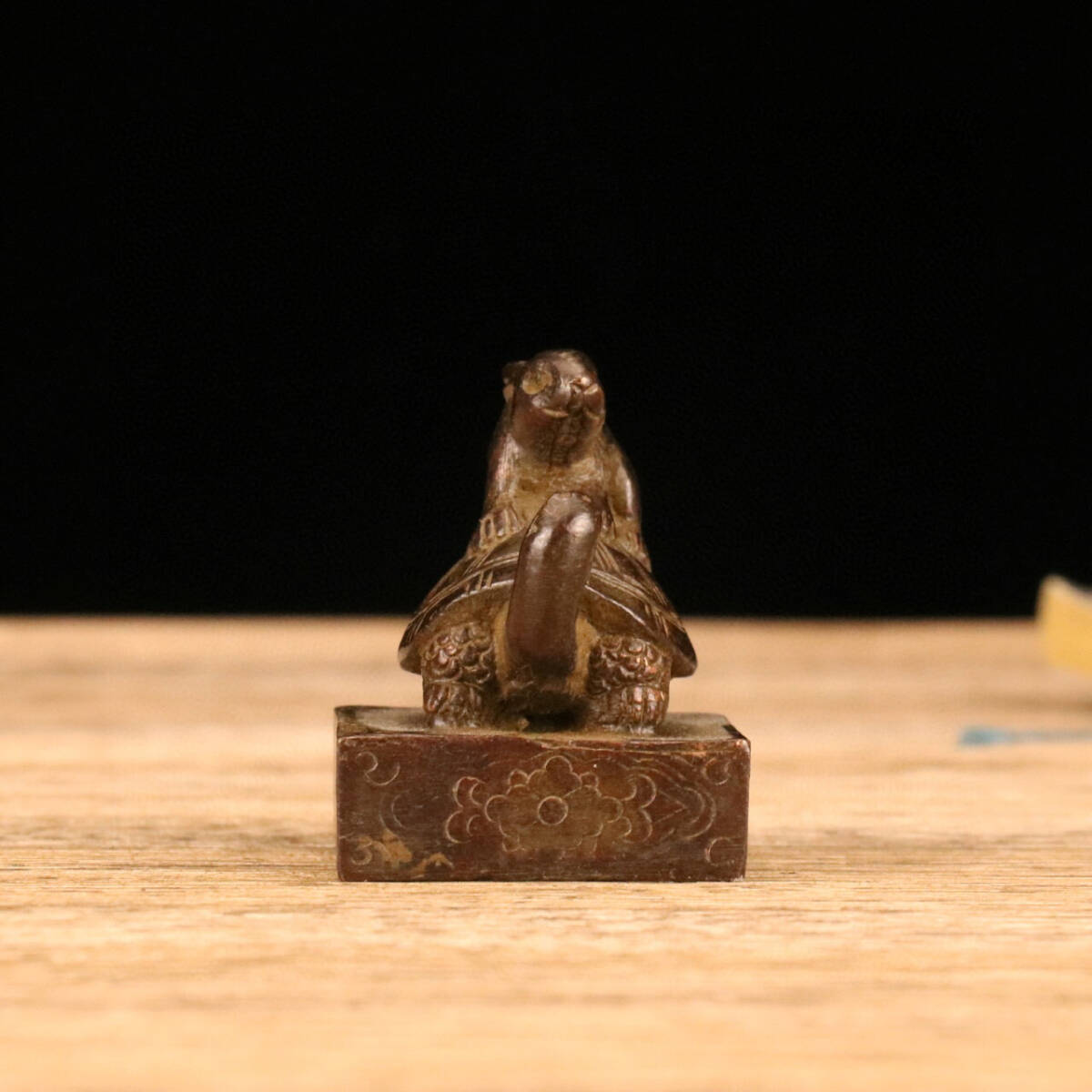 【古寶奇蔵】銅製・龜兔印章・置物・賞物・中国時代美術_画像3