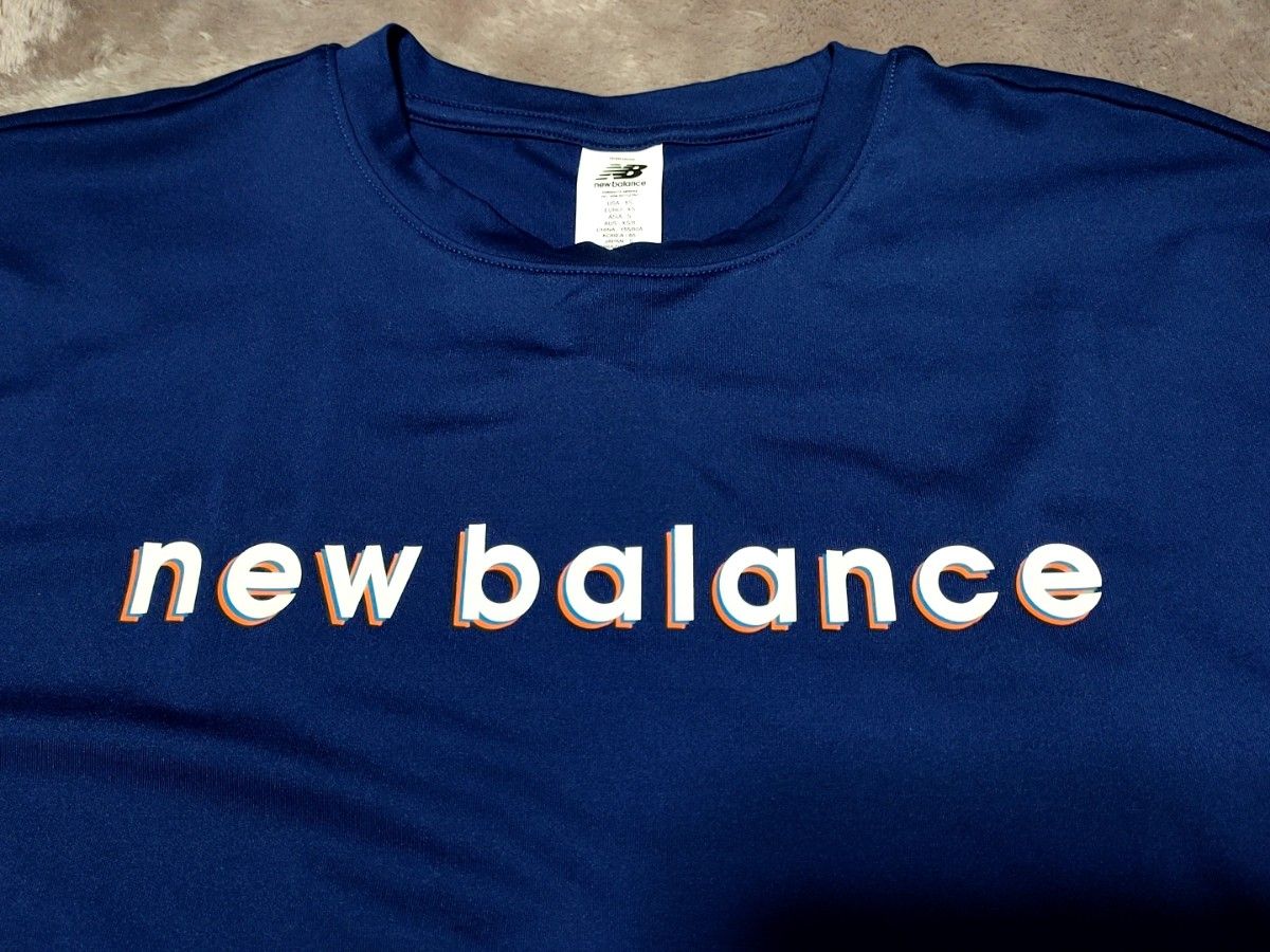 New Balance ニューバランス  半袖Tシャツ Tシャツ レディース S ブルー ネイビータグ付