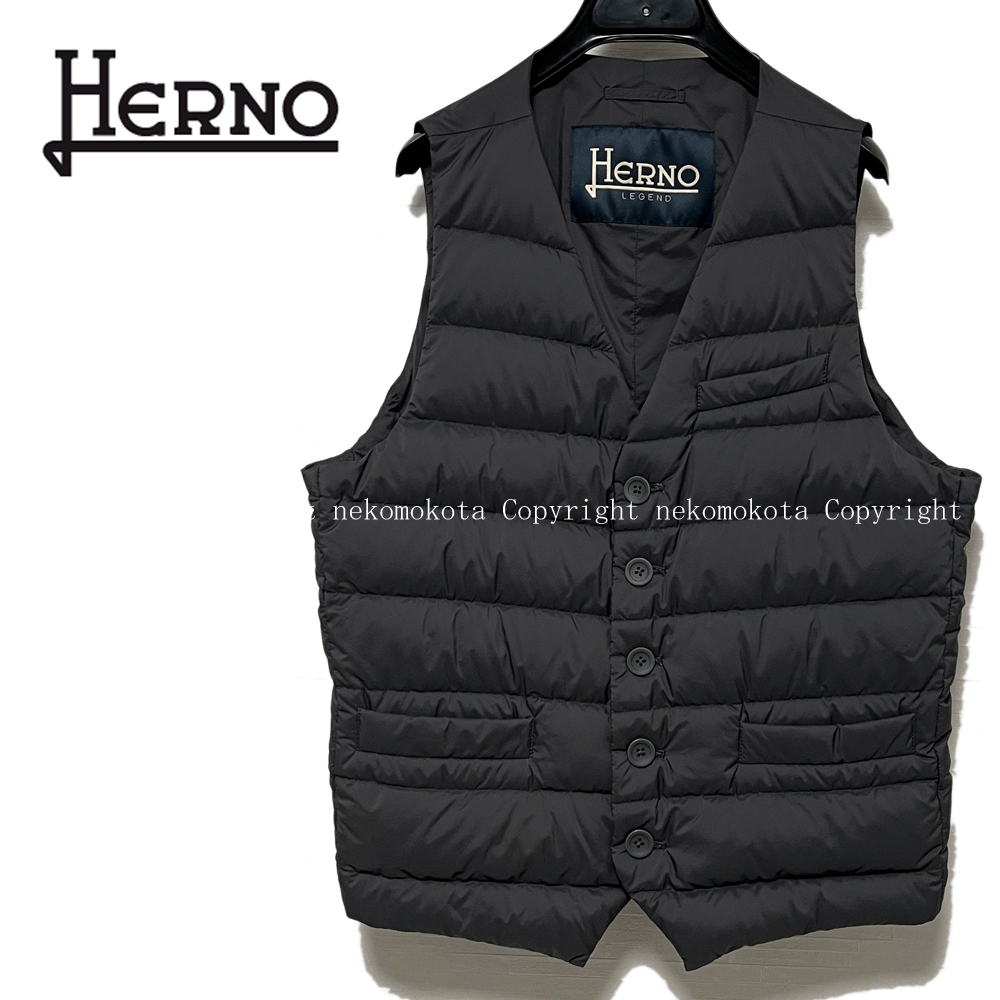  unused . close beautiful goods hell no Legend light weight down vest 48 gray gilet IL PANCIOTTO PI002ULE-19288-9460 men's HERNO LEGEND