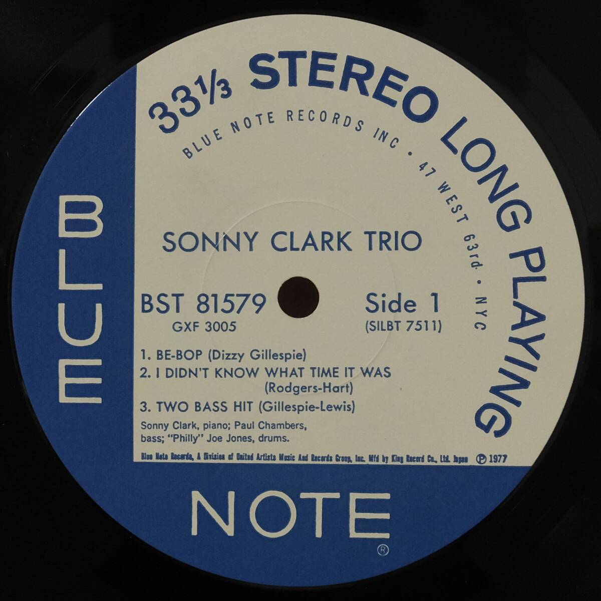 帯付 LPレコード SONNY CLARK TRIO ソニー・クラーク・トリオ GXF-3005 BST 81579 BLUE NOTE ブルーノート 1800シリーズ