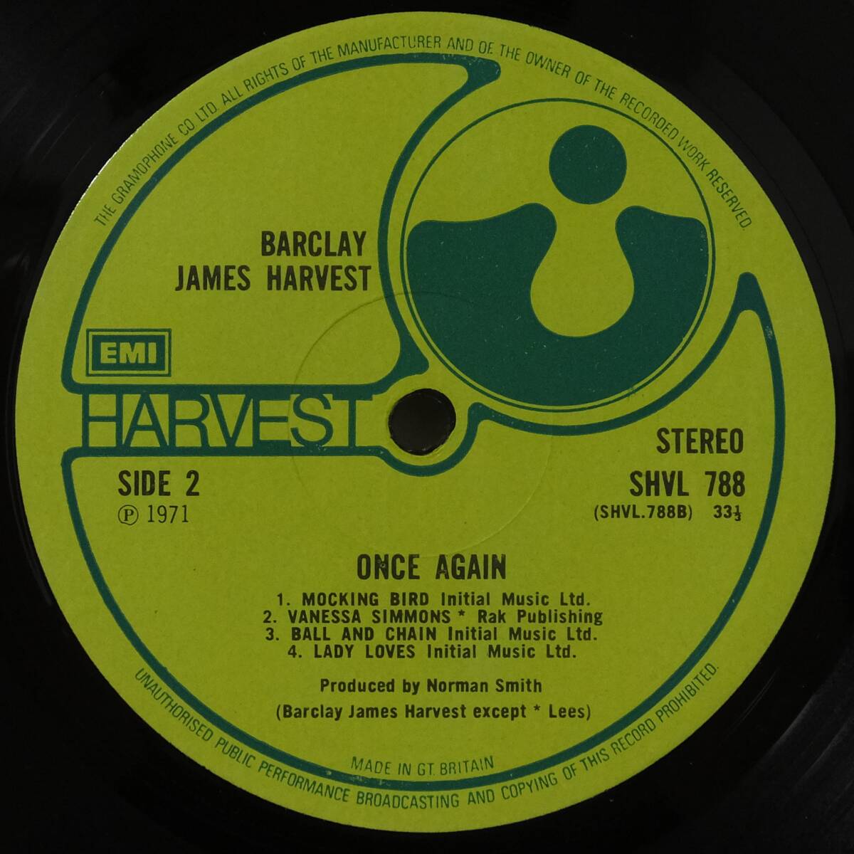 UK 英国盤 LPレコード Once Again ワンス・アゲイン BARCLAY JAMES HARVEST バークレイ・ジェームス・ハーヴェスト SHVL 788 EMI HARVEST_画像6