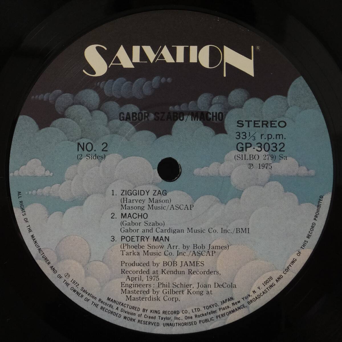 帯付 LPレコード MACHO GABOR SZABO ハンガリアン・ラプソディー ボブ・ジェームス ガボール・サボ GP-3032 SALVATION CTI_画像6