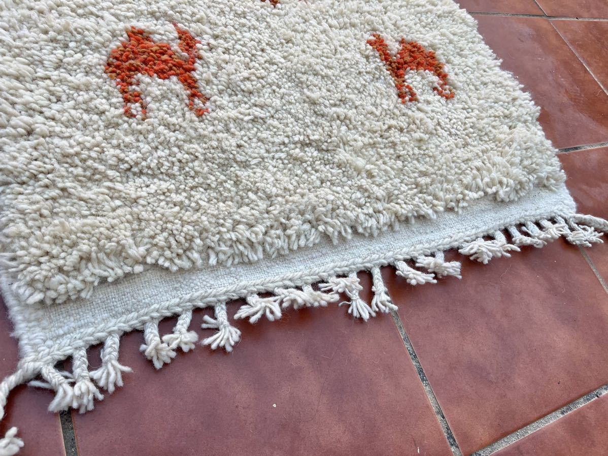 モロッコ ラグ カーペット　絨毯　アジラル ベニワレン ラクダ