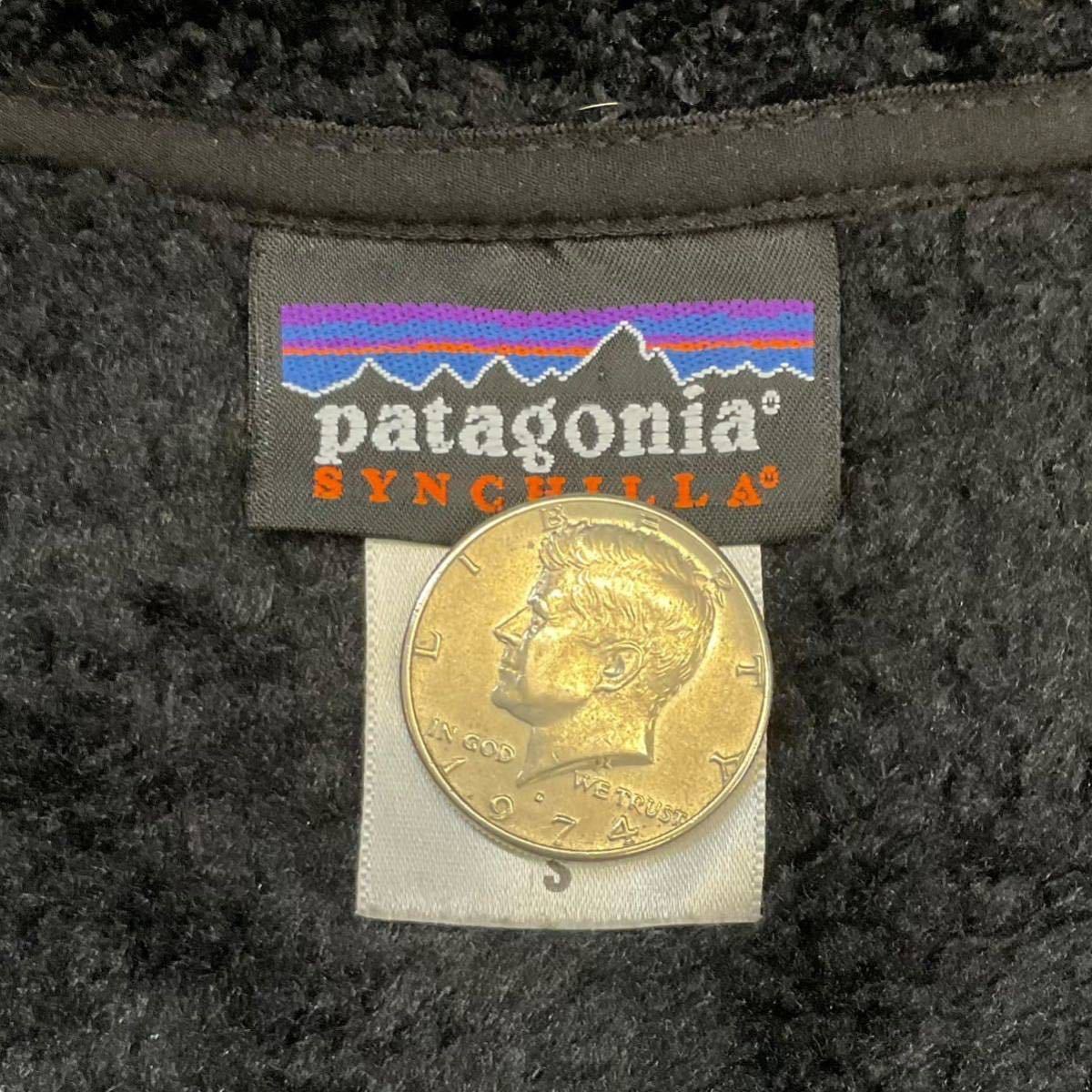 2006年製 patagonia SYNCHILLA ウィメンズ カーリーＱ カーディガン S ブラック フリース ジャケット パタゴニア シンチラ 25731_画像6