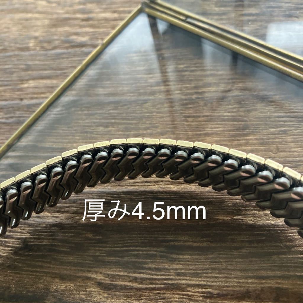 18mm 金色　蛇腹　伸縮　エクステンション 時計バンド　ヴィンテージ　中古品_画像5