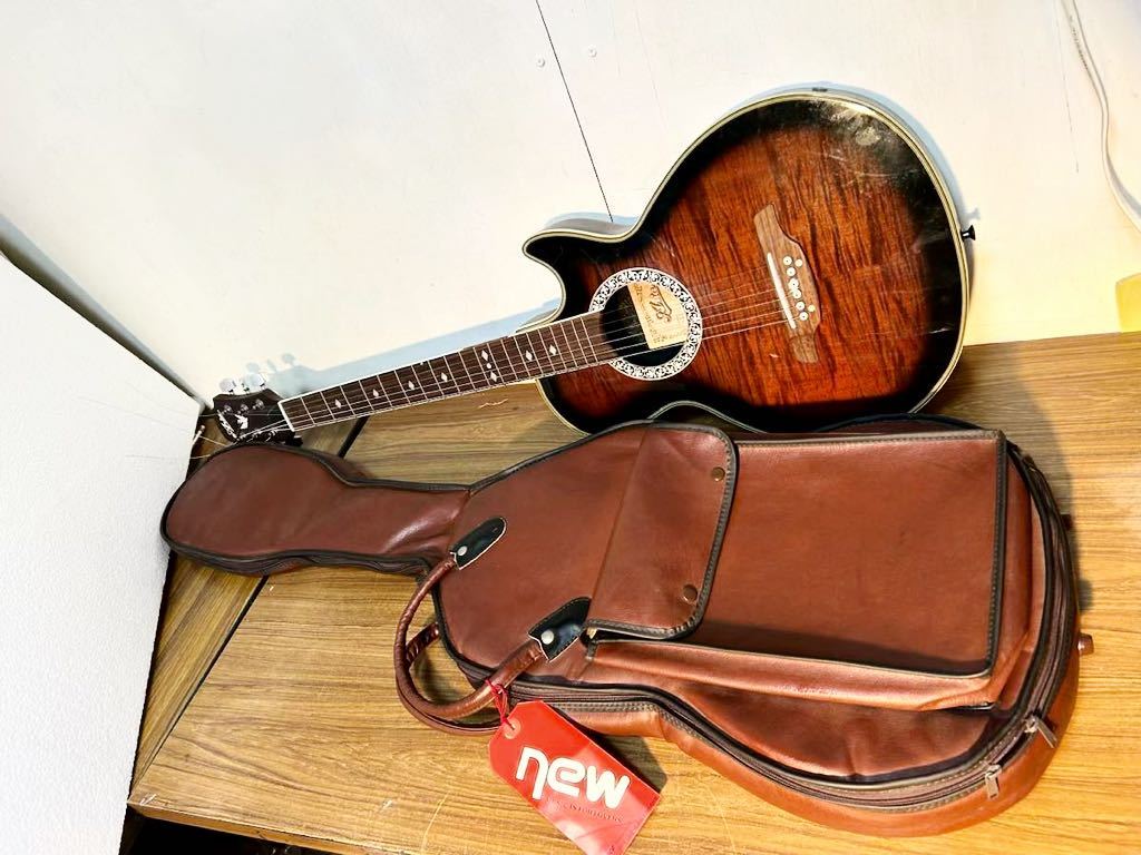ARIA アリア エレアコ ギター AMB-35S 全長98cm エレクトリック・アコースティックギター ケース付き_画像1
