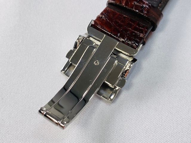 L0CK013J9 SEIKO アストロン 22mm 純正革ベルト クロコダイル ブラウン SBXB025/8X82-0AB0用 ネコポス送料無料_画像6