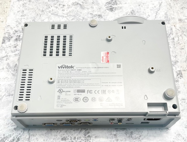 T3355 VIVItek/ヴィヴィテック DLPプロジェクター DX831 ランプ使用時間97/849 バッグ、リモコン、取扱説明書付きの画像8
