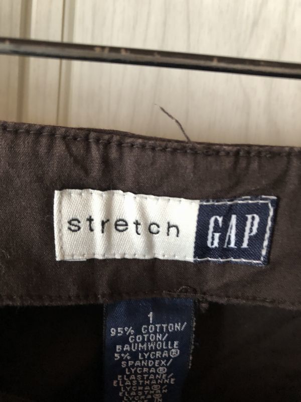 *GAP stretch / Brown. стрейч укороченные брюки *t