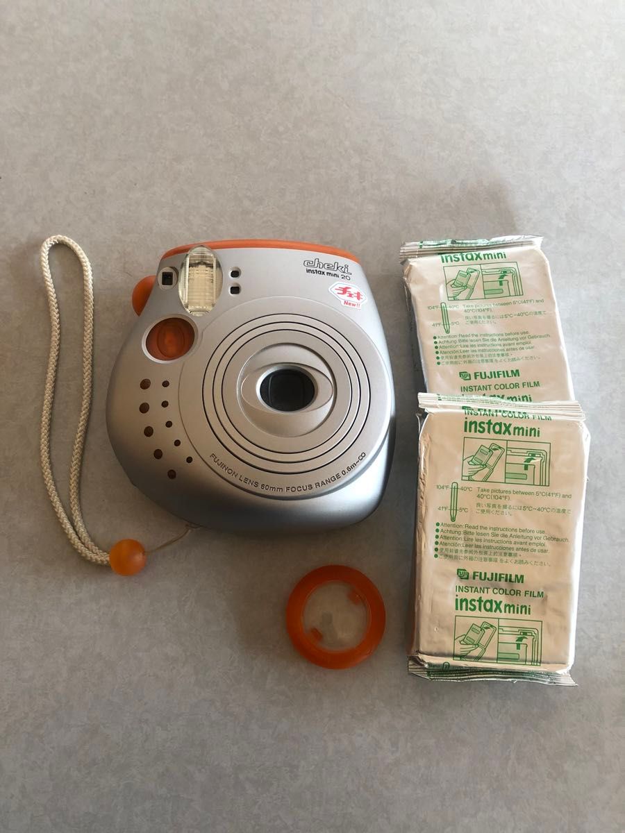 インスタントカメラ instax mini 20 チェキ (チェキオレンジ)