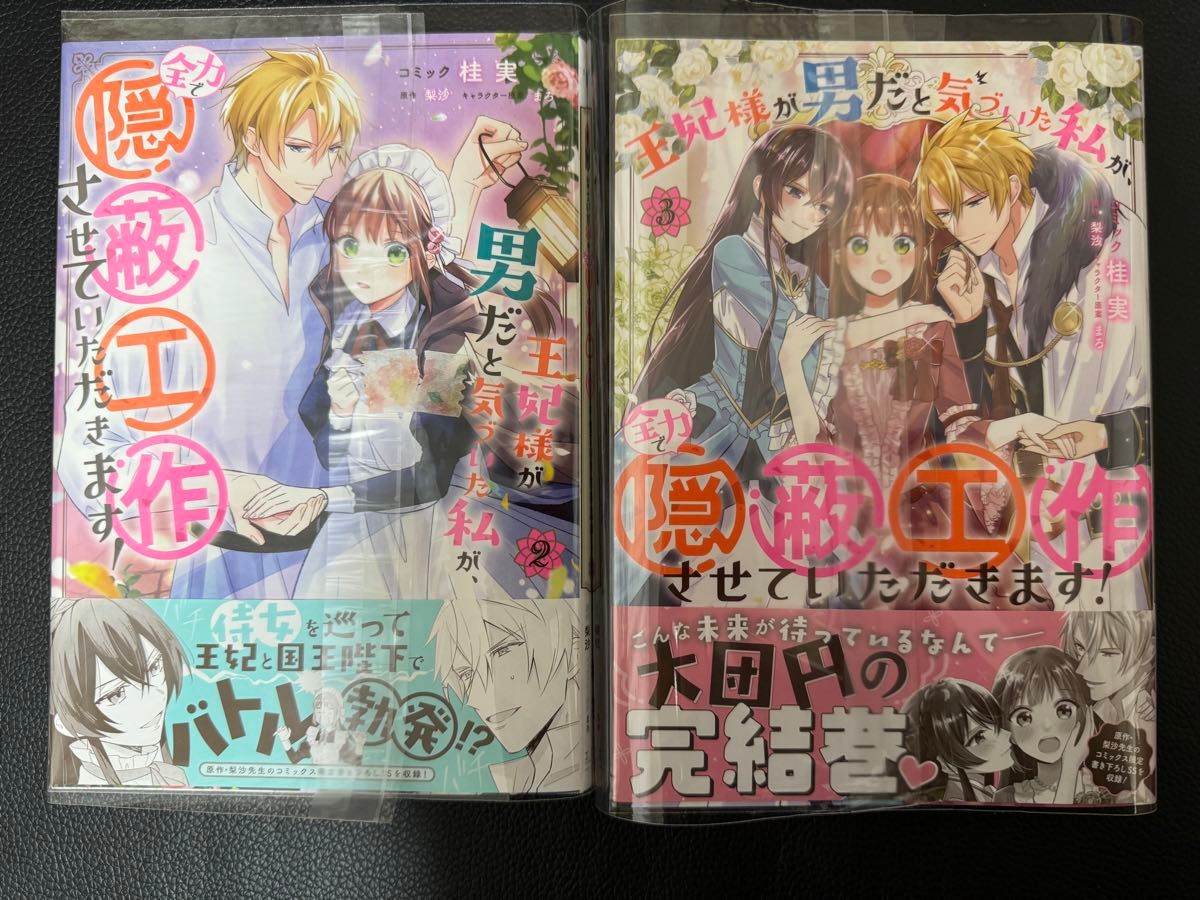 『王妃様が男だと気づいた私が、全力で隠蔽工作させていただきます！(2)(3)』桂実／梨沙ほか