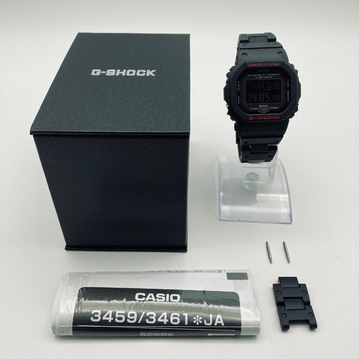 1927♭CASIO 腕時計 G-SHOCK GW-B5600HR-1JF 20気圧防水 電波 ソーラー 耐衝撃性 モバイルリンク メンズ ブラック×レッド【0208】_画像6