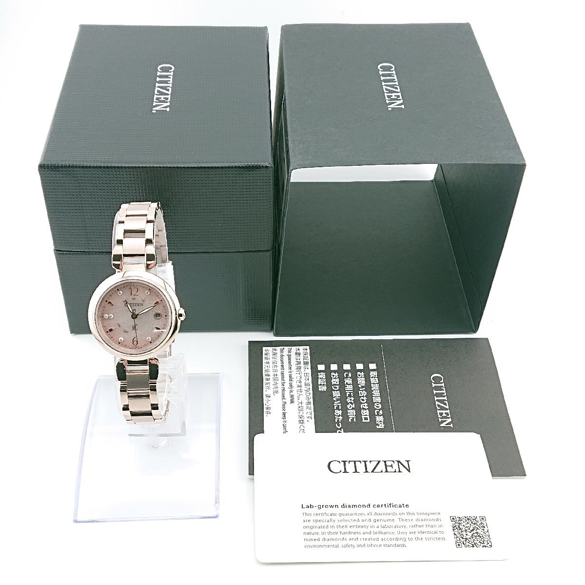 2203# シチズン/CITIZEN 腕時計 クロスシー xC ES9467-62W エコドライブ 電波ソーラー 5気圧防水 レディース サクラピンク 【0226】_画像6