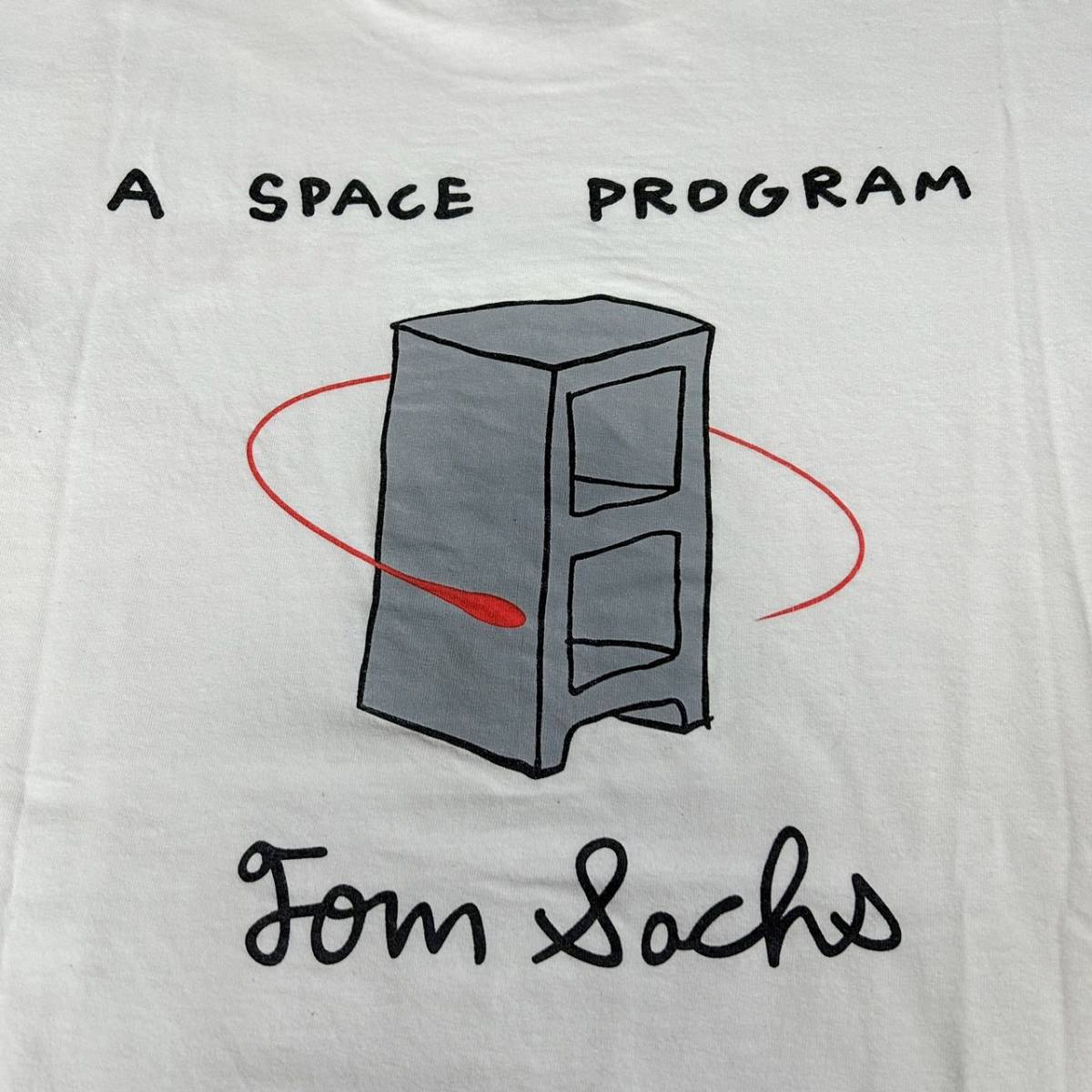 貴重 Tom Sachs A SPACE PROGRAM NASA FRUIT OF THE LOOM トムサックス フルーツオブザルーム  スペースプログラム プリント Tシャツ 白 XL