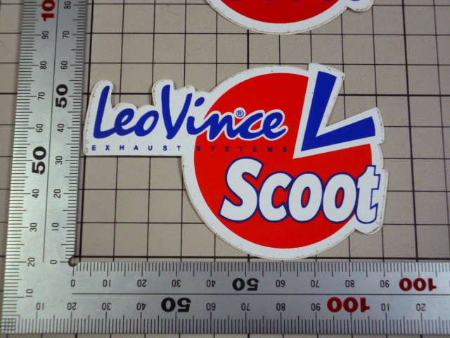 正規品 LeoVince Scoot ステッカー 2枚 (92×61mm) レオビンチ_画像2