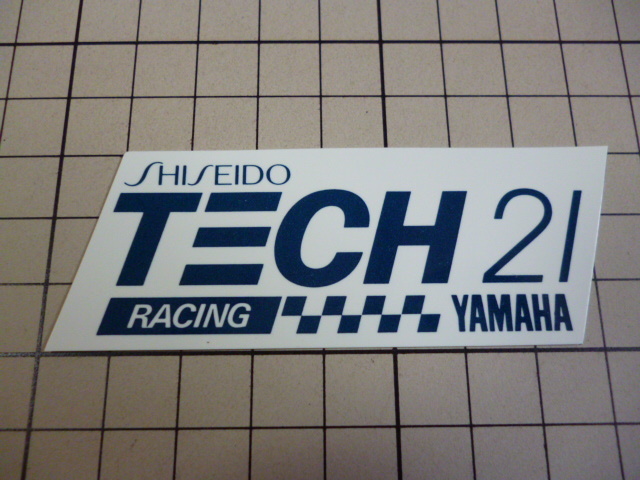 希少 SHISEIDO TECH21 RACING YAMAHA ステッカー 当時物 です(85×30mm) 資生堂 テック21 レーシング ヤマハ_画像1