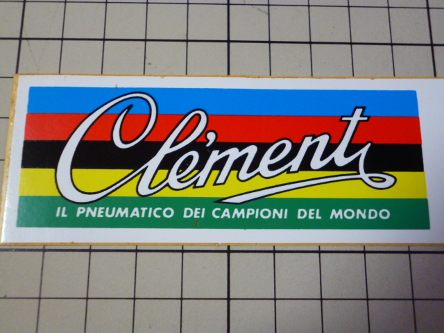 CLEMENT IL PNEUMATICO DEI CAMPIONI DEL MONDO ステッカー (195×39mm) 当時物 です_画像2