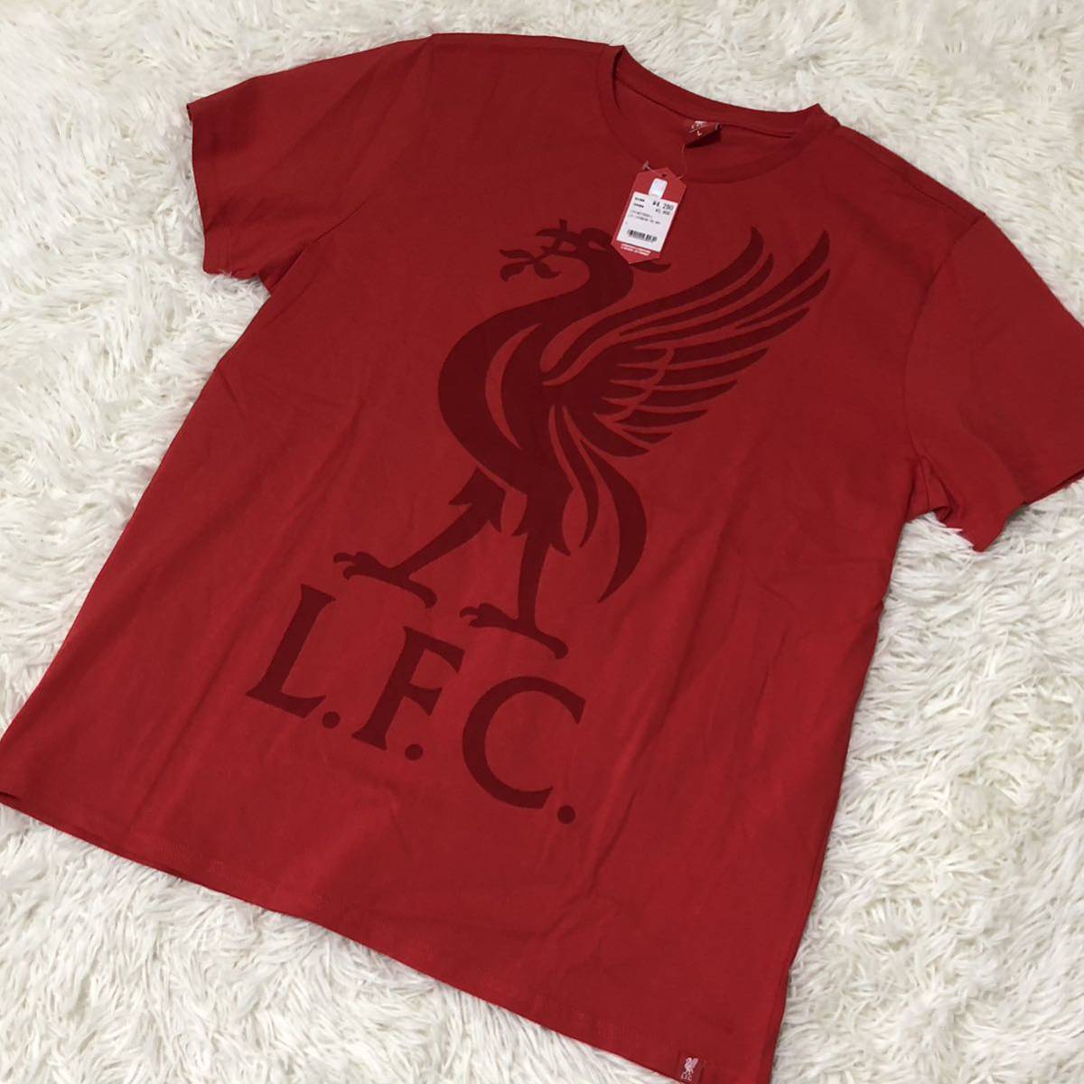 タグ付き Nike ナイキ LFC リバプール サッカー 赤 レッド Tシャツ カットソー ロゴ デカロゴ メンズ　Lサイズ _画像2