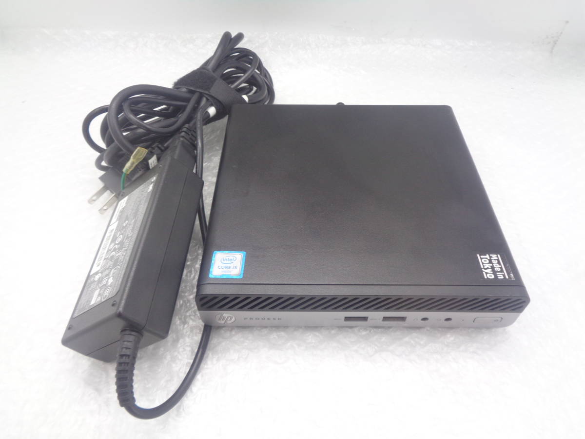 i3第6世代 HP ProDesk 400 G3 Mini/i3-6100T 3.2Ghz/4GB/500GB/Windows10 中古動作品(F606)_画像1